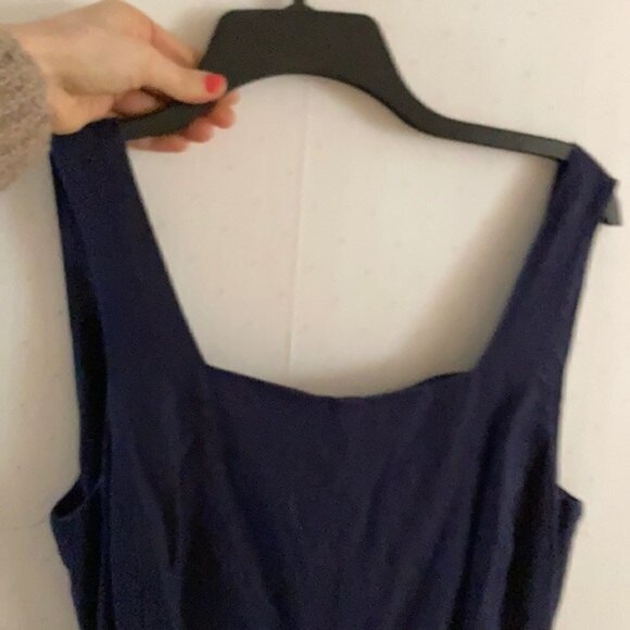 Pure navy tie back jumpsuit - Picture 3 of 5